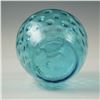 Image 5 : Blue Coin Dot Art Glass Pitcher with Clear Ribbed Handle