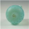 Image 4 : Blue Satin Diamond Quilt Glass Vase with Ruffled Rim