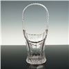 Image 2 : Pressed and Etched Glass Basket with Twisted Handle
