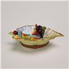 Image 1 : Beauchamp Limoges Porcelain Trinket Box, Leaf  with Grapes and Ladybug