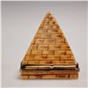 Image 2 : Marquise de Pompadour Limoges Egyptian Pyramid Box with Sphinx-Form Clasp