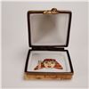 Image 3 : Marquise de Pompadour Limoges Egyptian Pyramid Box with Sphinx-Form Clasp
