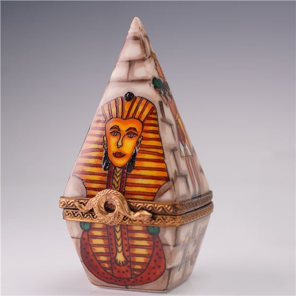 SC Limoges Porcelain Trinket Box, Egyptian Pyramid