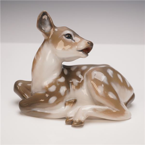 Royal Copenhagen Porcelain Figurine, Recumbent Fawn 2609