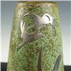 Image 3 : Silver Crest Decorated Bronze Vase w/ Sterling Silver Overlay