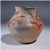 Image 1 : Hand Painted Redware Pot with Leaf Motif