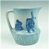 Image 1 : Blue and Grey Salt-Glazed Stoneware Pitcher with Windmill Relief
