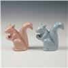 Image 1 : 2pc Niloak Pink and Blue Squirrel Planters