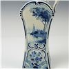 Image 6 : 3pc  Dutch Delftware Pottery, Pitcher, Vase and Slipper