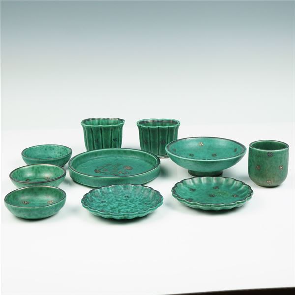 10pc Lot of Gustavsberg Argenta Swedish Art Pottery