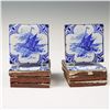 Image 1 : 8pc Mosaic Tile Co. Delftware Faience Tiles, Sailboat