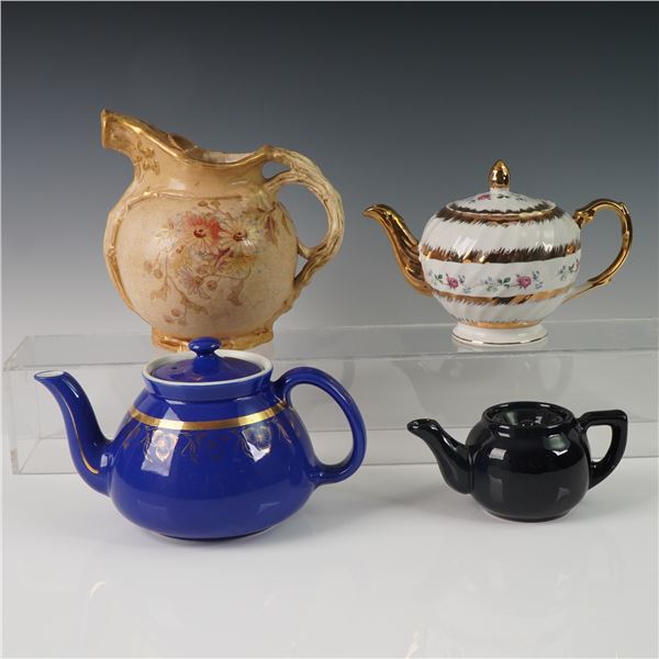 4pc Royal Bonn Floral Pitcher and 3 Tea Pots