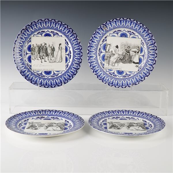 4pc Royal Doulton Charles Dana Gibson Transferware Plates