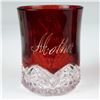 Image 6 : Ruby-Stained Souvenir and Cut Glass Items Including Lamp