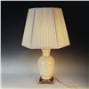 Image 1 : Lenox Porcelain Table Lamp with Swan Relief on Brass Base