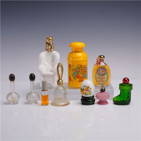 10pc Vintage Avon Perfume and Lotion Bottles