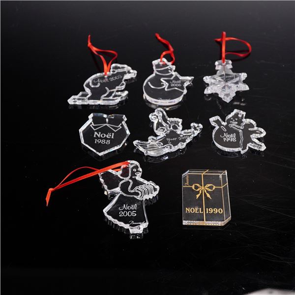 8pc Baccarat Crystal Noel Ornament Collection