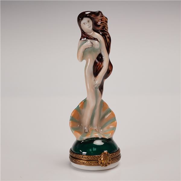 Limoges France Paris Scene Makeup Treasure Box with Accessories