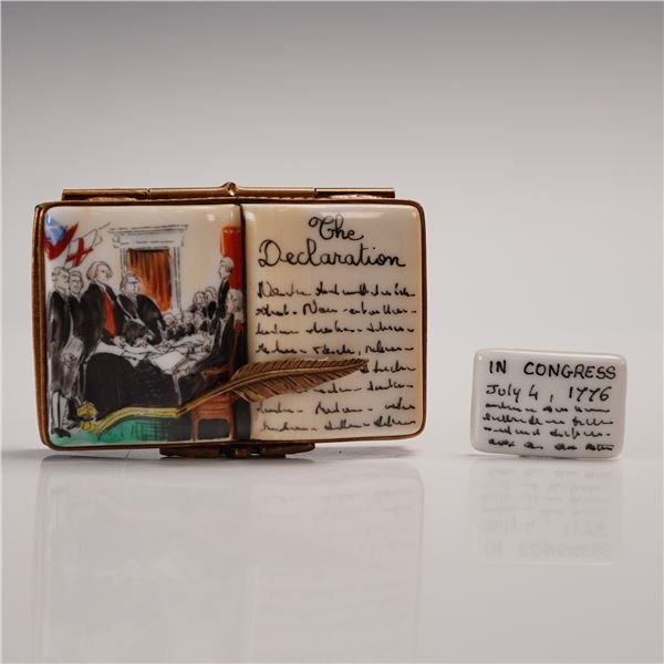 Marquise de Pompadour Limoges Porcelain The Declaration Keepsake Box