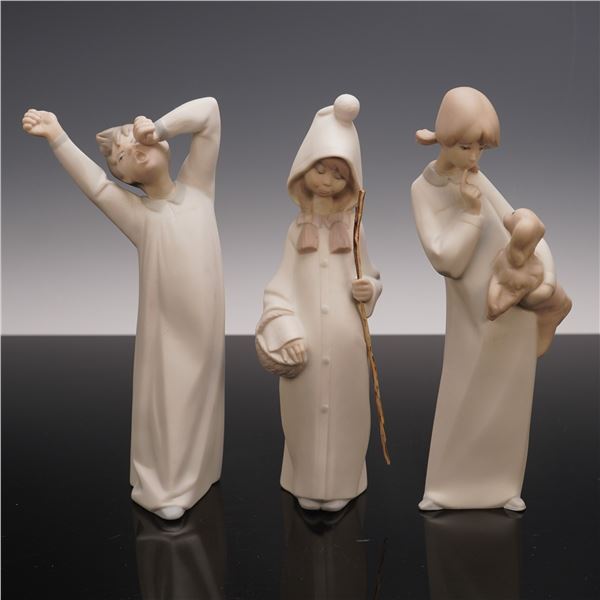3pc Lladro Porcelain Figurines, 14678, 14870