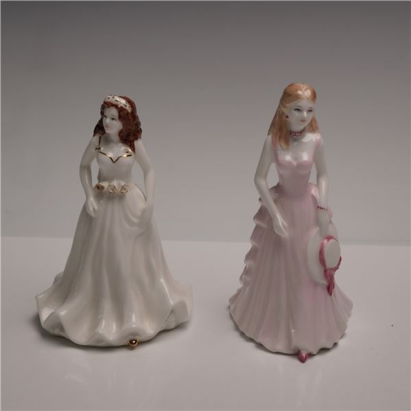 2pc Coalport Bone China Figurines, Amanda & Savannah