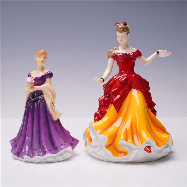 2pc Royal Doulton Figures of Yrs 2010 & 2011: Emma HN5426 & Belle HN5401