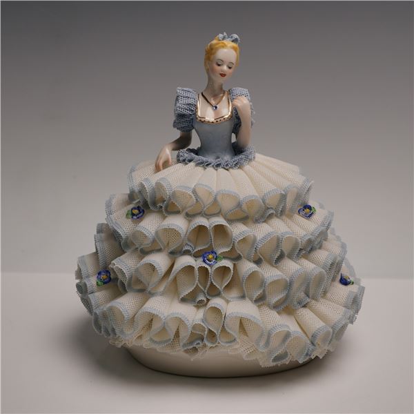 Irish Dresden Lace Porcelain Figurine, Cindy