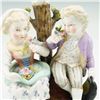 Image 2 : Sitzendorf Porcelain Figural Candlestick with Courting Couple