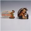 Image 1 : 2pc Goebel Hummel Figurines, Boy with Umbrella + Plaque