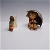 Image 2 : 2pc Goebel Hummel Figurines, Boy with Umbrella + Plaque