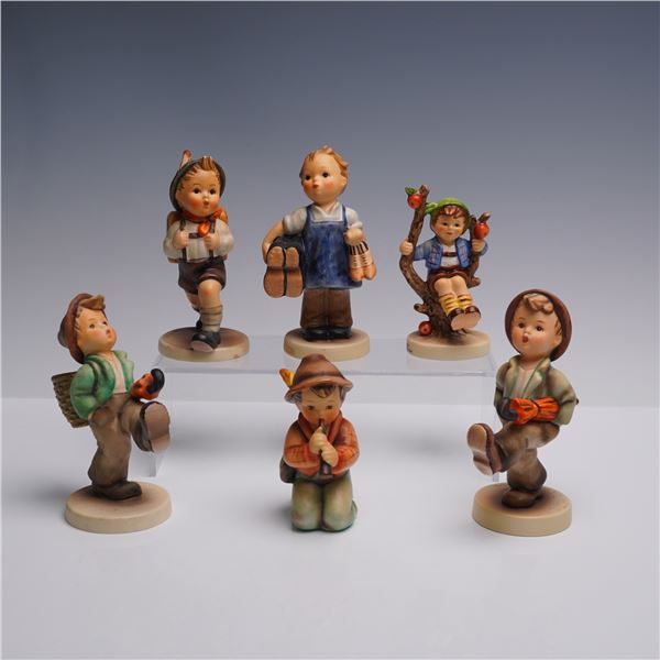 6pc Goebel Hummel Figurines Apple Tree Boy & More