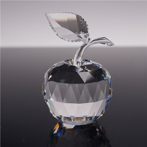 Swarovski Silver Crystal Figurine, Apple