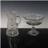Image 2 : 4pc Cut Glass Tableware, Pitcher, Compote, Sugar, Creamer
