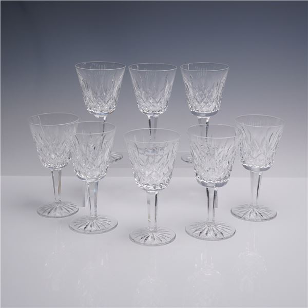 8pc Waterford Crystal Claret Wine Glasses, Lismore