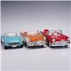 Image 1 : 3pc Classic 1950s American Die-Cast Convertibles 1:18 Scale Models