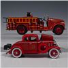 Image 2 : 4pc Fire Fighter Theme Die Cast Metal Model Cars and Folding Knife