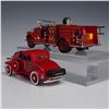 Image 3 : 4pc Fire Fighter Theme Die Cast Metal Model Cars and Folding Knife