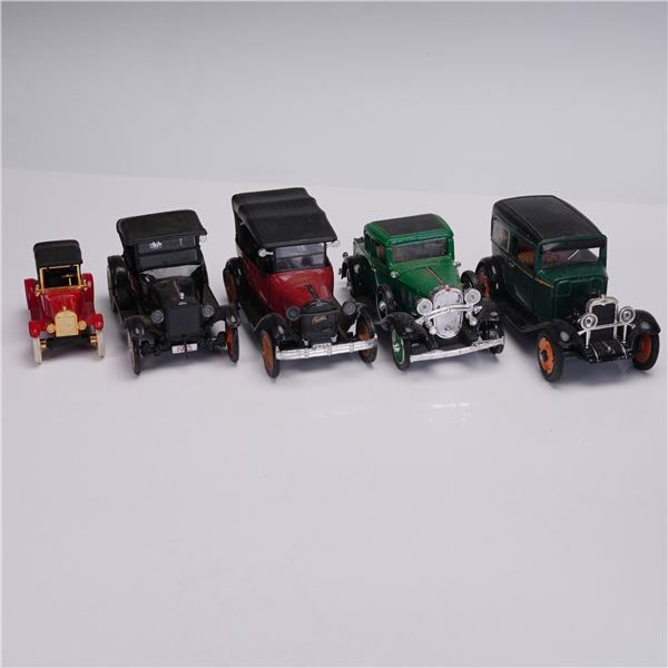 5pc Licensed Vintage Diecast American Model Cars