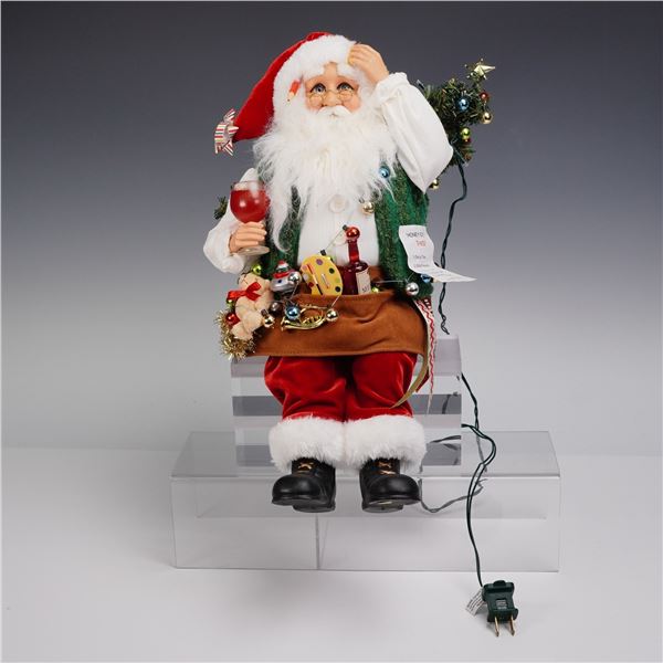Karen Didion Lighted Figurine, Honey Do Santa