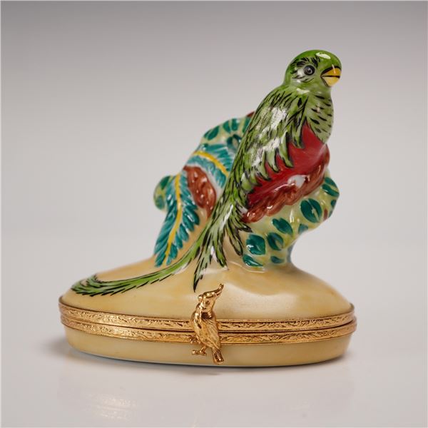 Artoria Limoges Porcelain Collectible Box, Quetzal