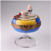 Image 1 : Eximious Limoges Porcelain Trinket Box, Breakfast Setting on Pedestal