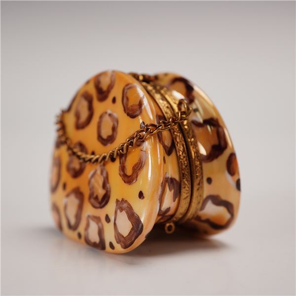 Puy De Dome Limoges LE Porcelain Purse Box