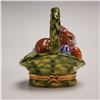 Image 1 : Rochard Limoges Porcelain Box, Rabbit in Basket