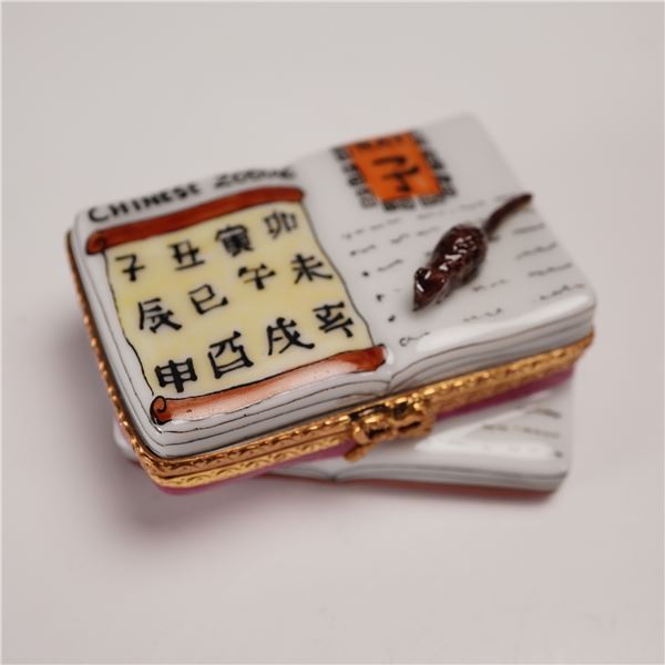 The Cottage Shop Limoges Porcelain Chinese Zodiac - Rat Box