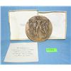Image 1 : First National Bank of New York Bank solid bronze medallion