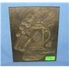 Image 1 : Solid bronze colonial style engraving plate