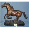 Image 1 : Prancing horse bronze with black enamel on base