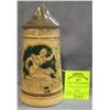 Image 1 : Early German Beer stein with pewter lid