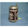 Image 1 : Vintage beer stein with 3 historical figures