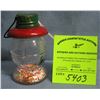 Image 1 : Antique lantern candy container glass and tin